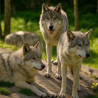 Ausflugsziel Nationalpark Bayerischer Wald - Wölfe im Tierfreigelände